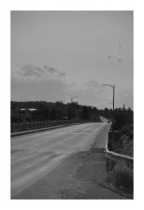 Looking west down the Fort Street bridge in Caribou, Maine.