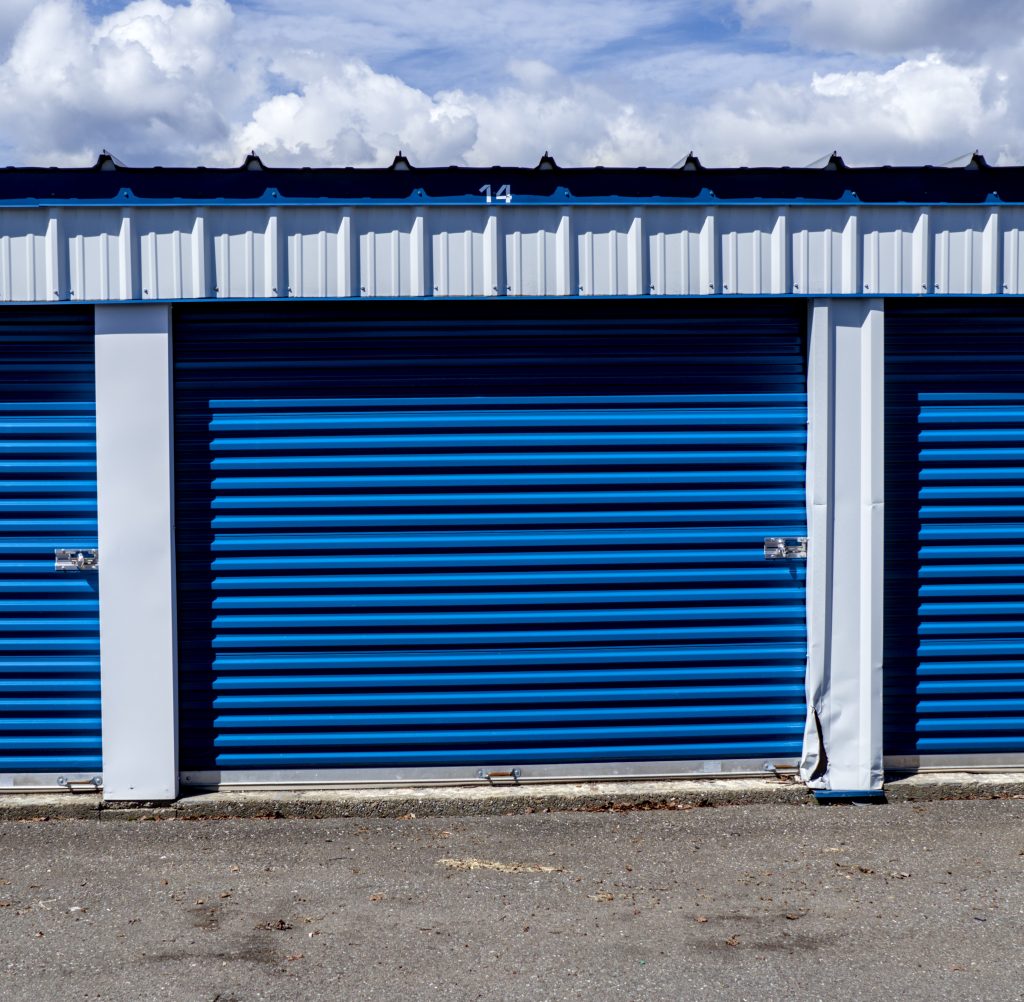 Doors in a self-storage facility.